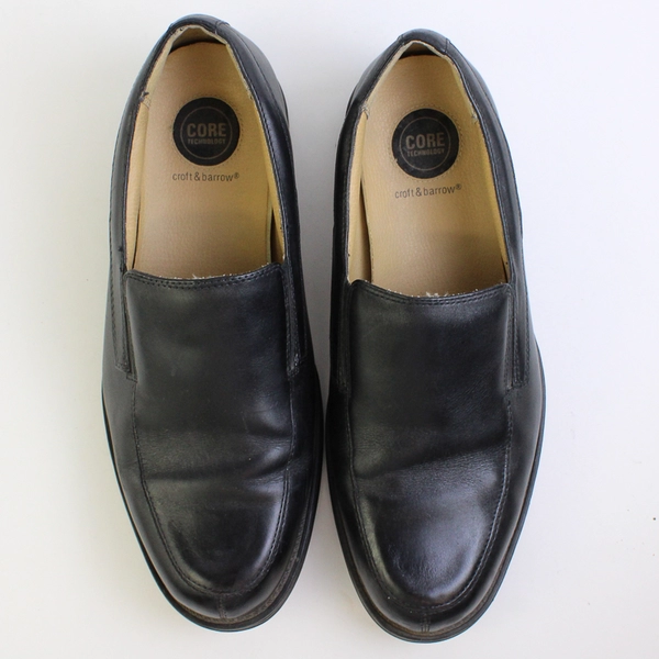 Core Technology Croft & Barrow Dalton Black Dress Shoes/Loafers Men's 12 Wide