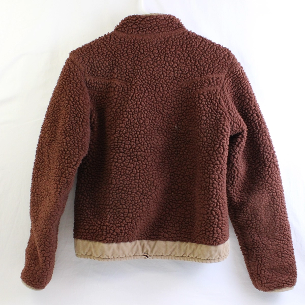 KAVU Brown Sherpa Fleece Zip-Up Jacket Women's Small