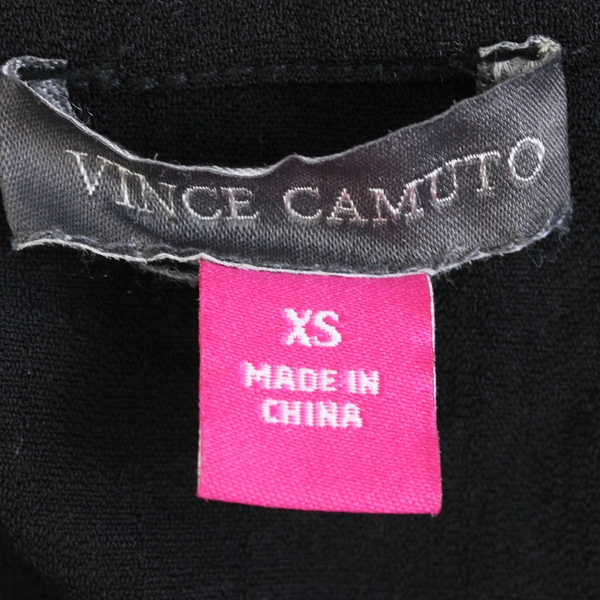 Vince Camuto Black Flutter Half-Sleeve V-Neck Blouse Women's Size XS