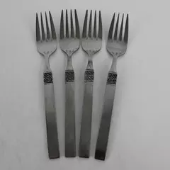 Lot of 4 Oneida Northland Salad Forks Danish Fling Pattern Stainless 7 1/2"