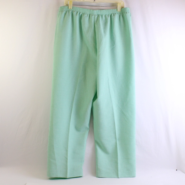 Alfred Dunner Seafoam Green Straight Leg Pull-On Pants Women's Size 14