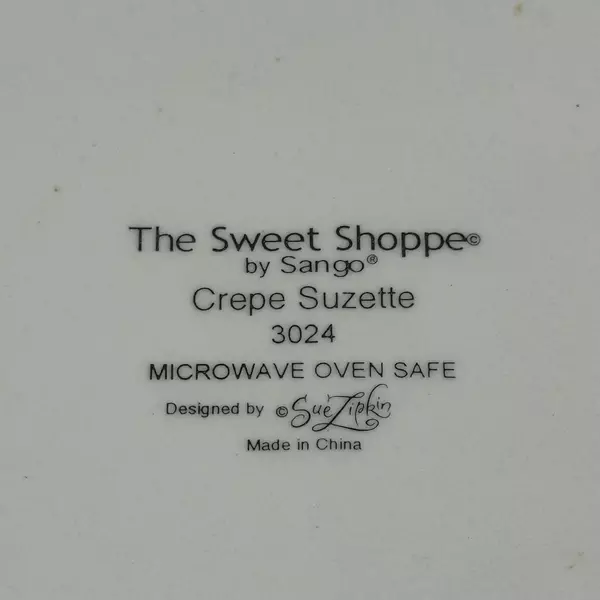 11 inch Sango The Sweet Shoppe By Sue Zipkin Dinner Plate Crepe Suzette 3024