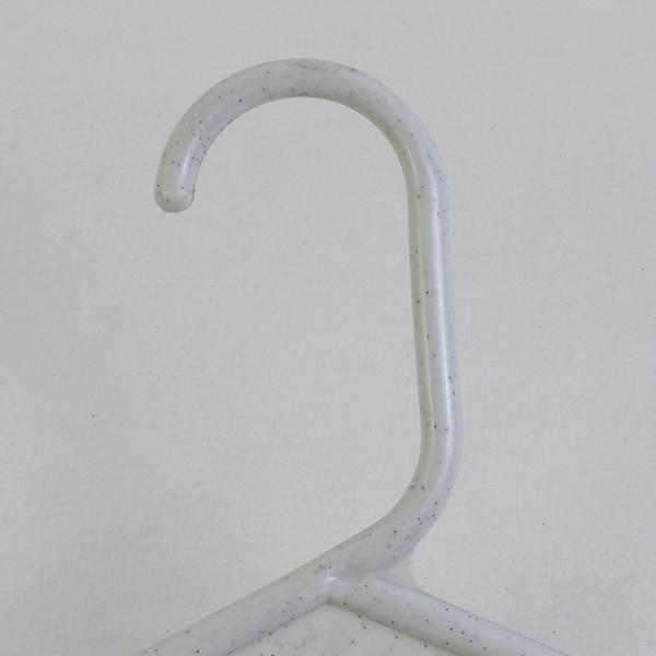 Lot of 10 White Opaque Plastic Clothes Hangers 