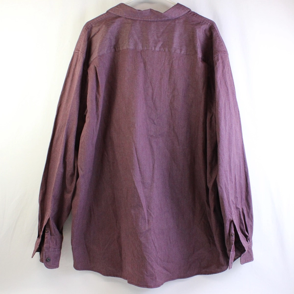 Wrangler Burgundy Long-Sleeve Button-Up Men's Size 3XL