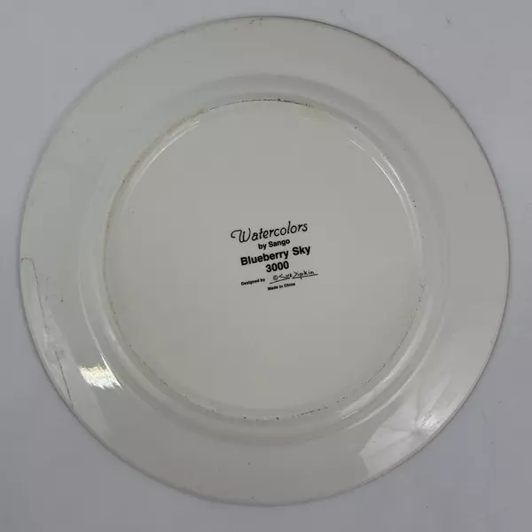 Sango Watercolors By Sue Zipkin Blueberry Sky Dinner Plate 11 Inch
