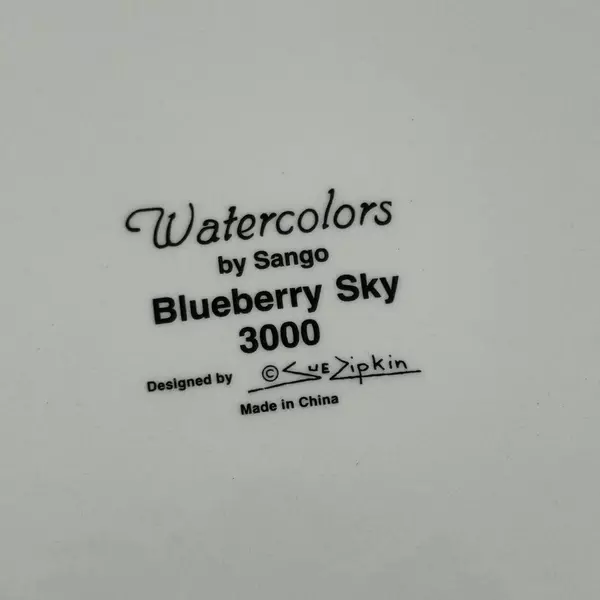 Sango Watercolors By Sue Zipkin Blueberry Sky Dinner Plate 11 Inch