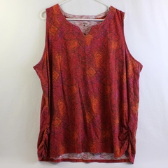 Great Northwest Indigo Orange and Pink Tank Top Women's Size 2X