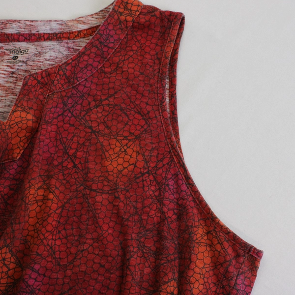 Great Northwest Indigo Orange and Pink Tank Top Women's Size 2X