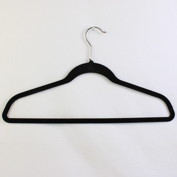 Lot of 10 Assorted Colors Flocked Clothing Hangers 