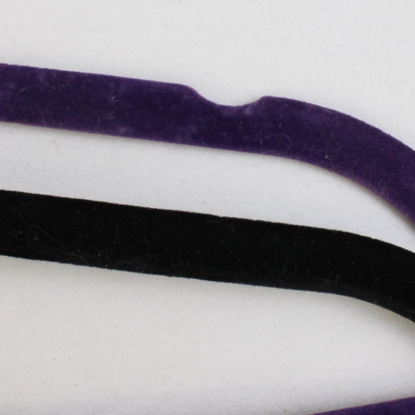 Lot of 10 Assorted Colors Flocked Clothing Hangers 