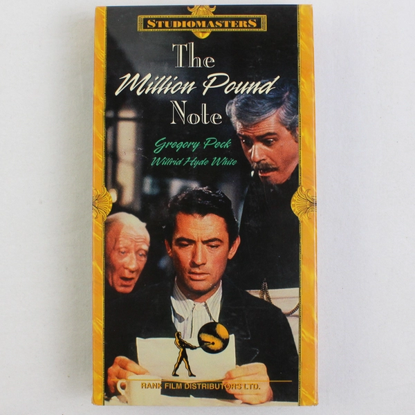 The Million Pound Note VHS Tape 1954 Morningstar Entertainment Gregory Peck