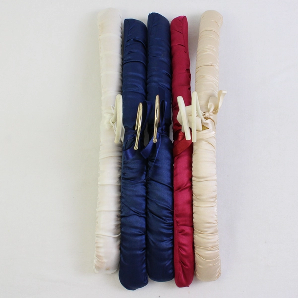 Lot of 5 Assorted Colors Satin Padded Clothes Hangers