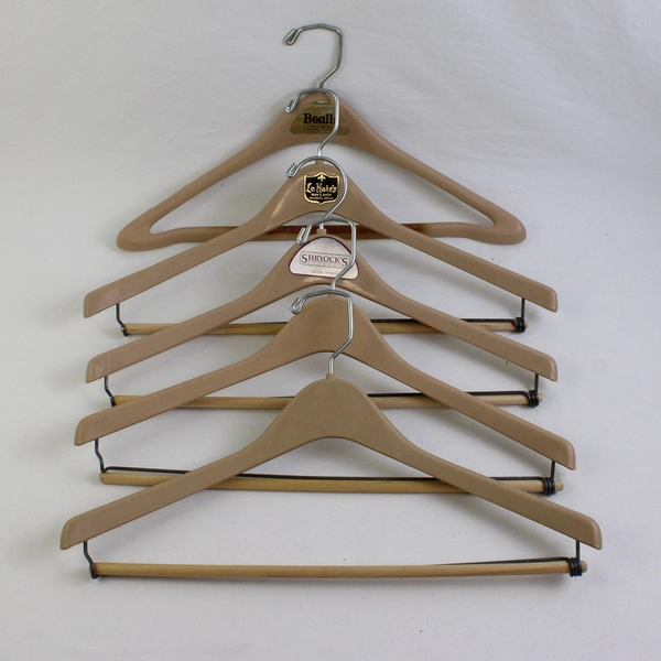 Lot of 10 Mini-Gray Flocked Clothes Hangers