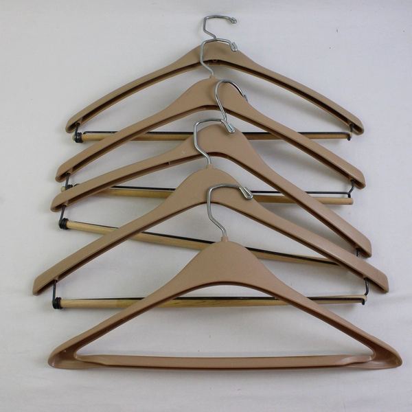 Lot of 10 Mini-Gray Flocked Clothes Hangers