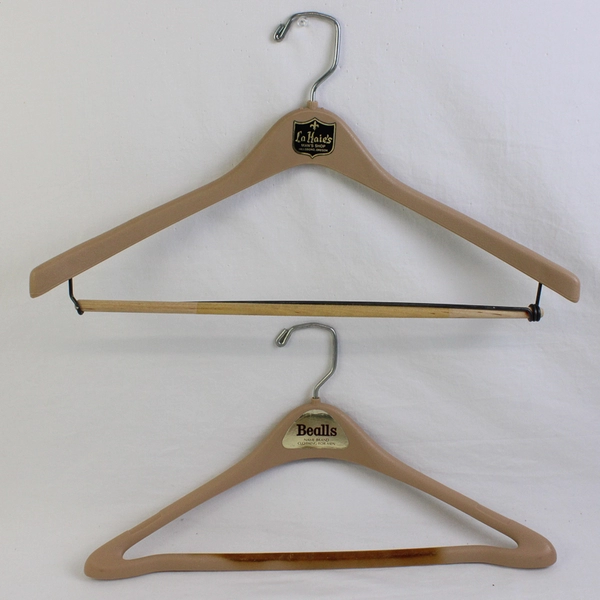 Lot of 10 Mini-Gray Flocked Clothes Hangers