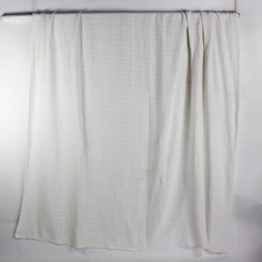 Tennessee Woolen Mills White Waffle Knit Throw Blanket 100% Cotton 100" x 110"