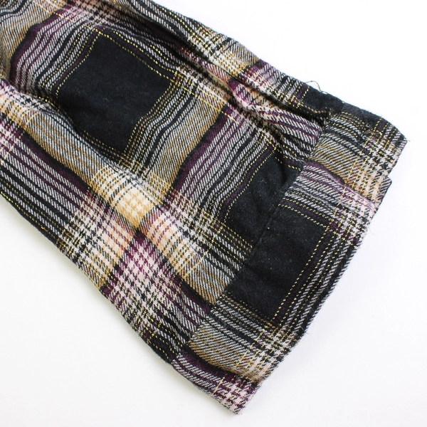 Angels Forever Young Black Purple Yellow Plaid Button-Up Women's Size 3X