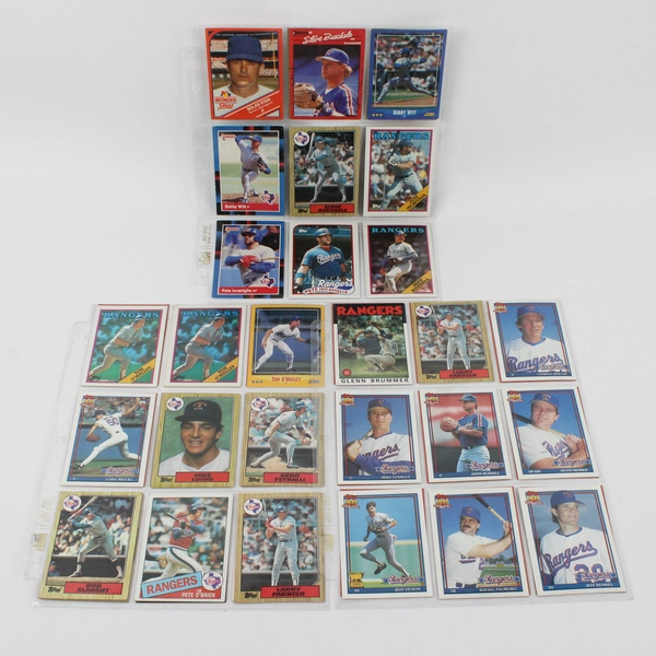 Lot of 47 Topps Score Donruss Baseball Trading Cards in Sleeves 1985-1991