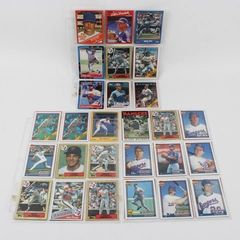 Lot of 47 Topps Score Donruss Baseball Trading Cards in Sleeves 1985-1991
