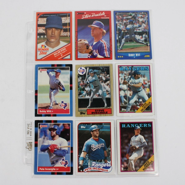 Lot of 47 Topps Score Donruss Baseball Trading Cards in Sleeves 1985-1991