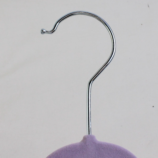 Lot of 10 Small Purple Flocked Clothes Hangers