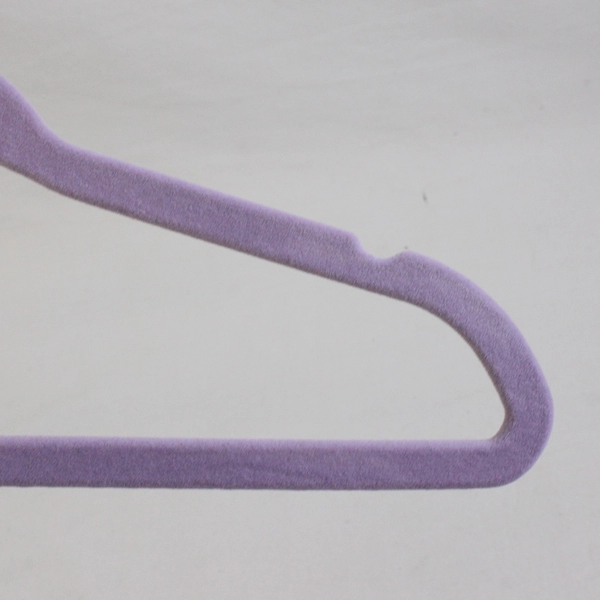 Lot of 10 Small Purple Flocked Clothes Hangers