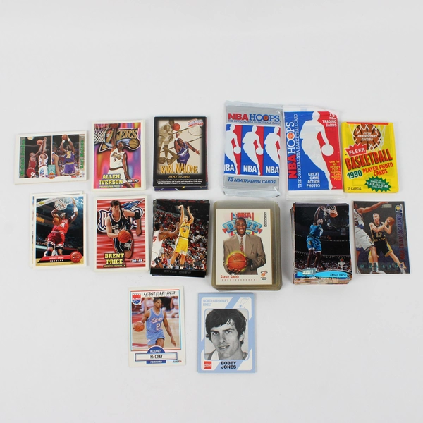 Lot of 163 Mixed Year and Brand Basketball Cards