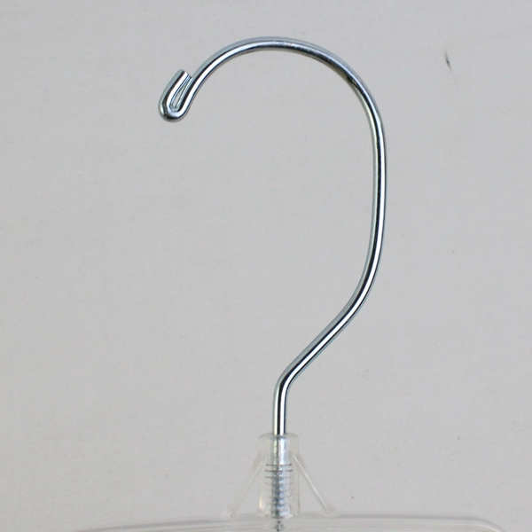 Lot of 10 Notched Clear Plastic Clothing Hangers