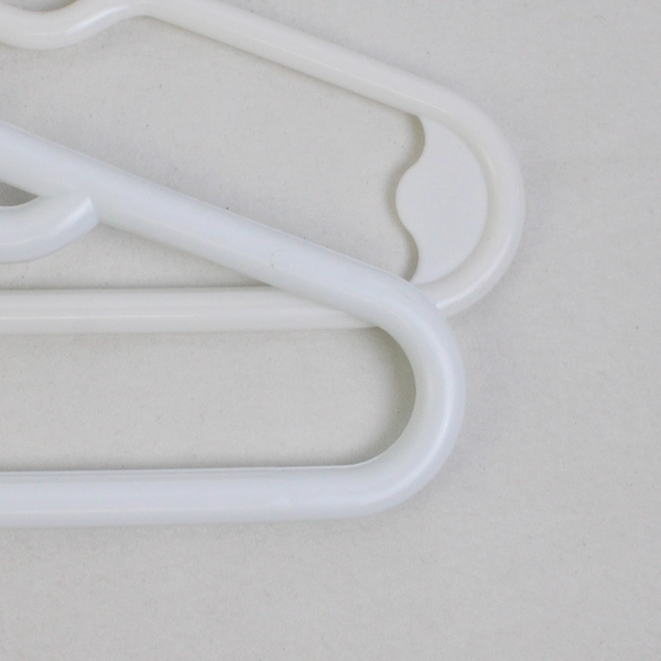 Lot of 10 Small Opaque-White Child Clothes Hangers