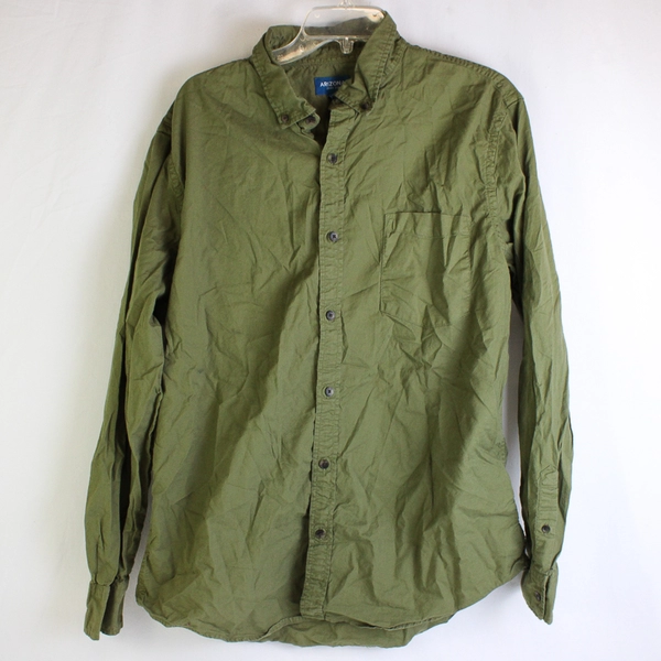 Arizona Jean Co. Olive Green Button-Down Men's Size XL
