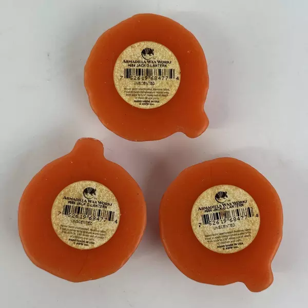 Lot of 6 Armadilla Wax Works Halloween Candles Jack O Lanterns And Ghosts