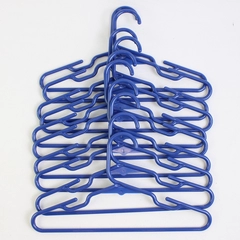 Lot of 10 Blue Opaque Child Clothing Hangers