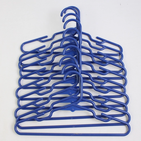 Lot of 10 Blue Child Clothing Hangers