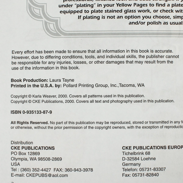 A Gallery of Suncatchers by Karla Weaver Stained Glass Pattern Book 2000 PB