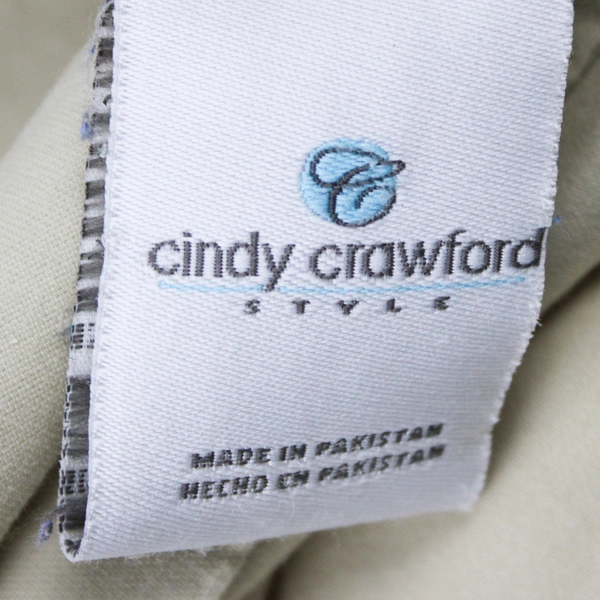 Cindy Crawford Solid Khaki Color Flat Sheet 100% Cotton King Size
