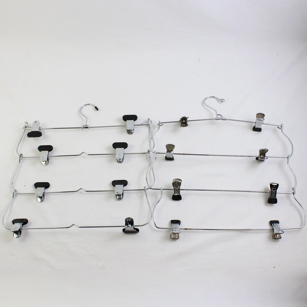 Lot of 5 Metal Multi-Tiered Clothing Hangers