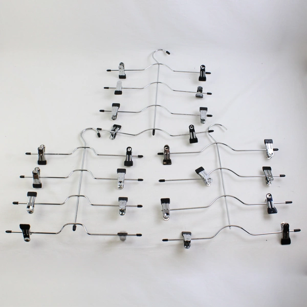 Lot of 5 Metal Multi-Tiered Clothing Hangers