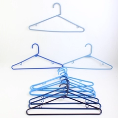 Lot of 10 Variations of Blue Clothes Hangers