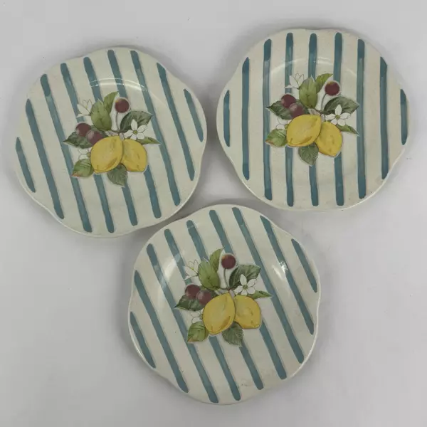 3 Mikasa Country Charm Sunshine Medley Salad Plates  8.5 Inch