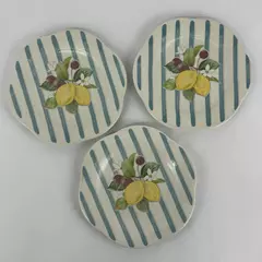 3 Mikasa Country Charm Sunshine Medley Salad Plates  8.5 Inch