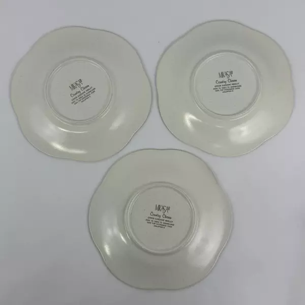 3 Mikasa Country Charm Sunshine Medley Salad Plates  8.5 Inch