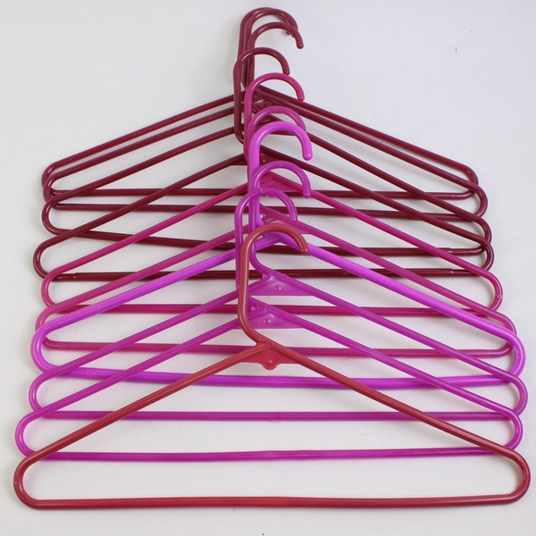Lot of 10 Various Pink Shades Clothing Hangers
