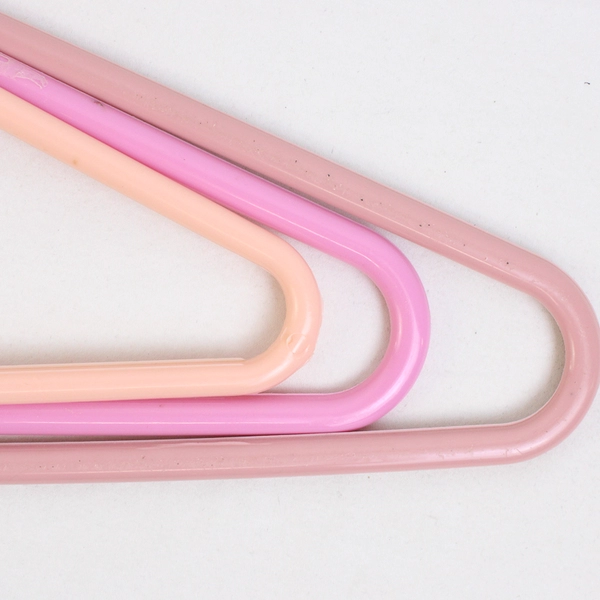 Lot of 10 Tubular Variety of Pink Clothing Hangers