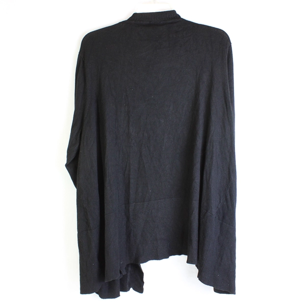 Faded Glory Black Open-Front Knit Cardigan Women's 3X 22W-24W