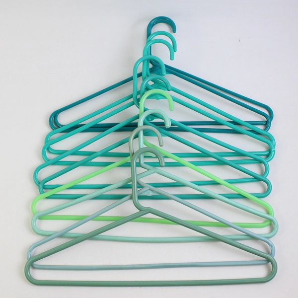 Variety Lot of 10 Green Clothing Hangers