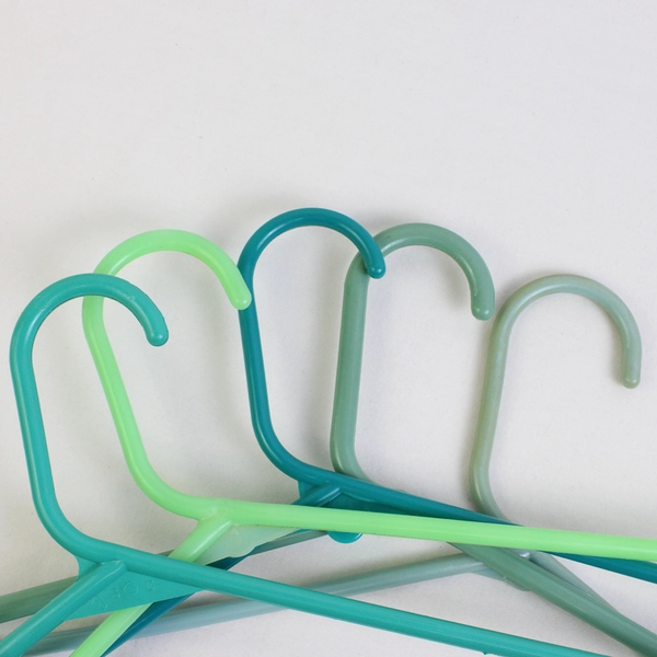 Variety Lot of 10 Green Clothing Hangers