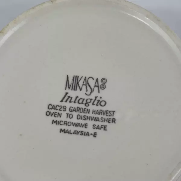 Set of 3 Mikasa Intaglio CAC29 Garden Harvest Coffee & Tea Cups Stoneware