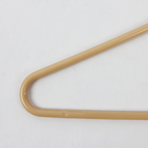 Lot of 10 Cream Plastic Tubular Clothes Hangers