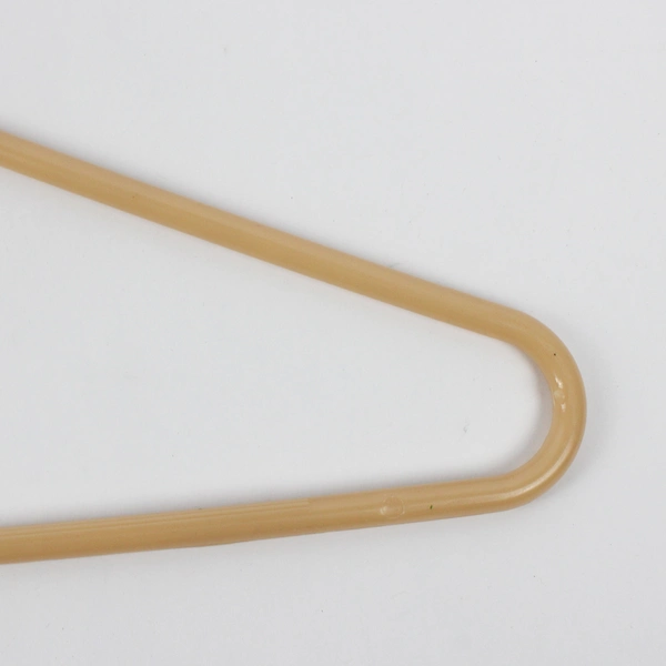 Lot of 10 Cream Plastic Tubular Clothes Hangers