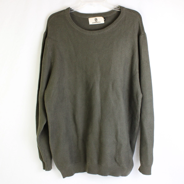 Legend & Soul Army Green Knit Cotton Sweater Men's Size XL